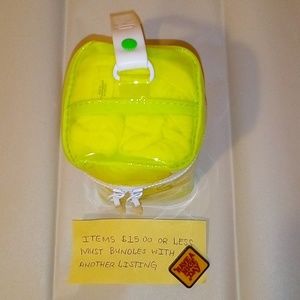 Neon Flouresecent Travel Cosmetic Double Zipper Cube Pouch